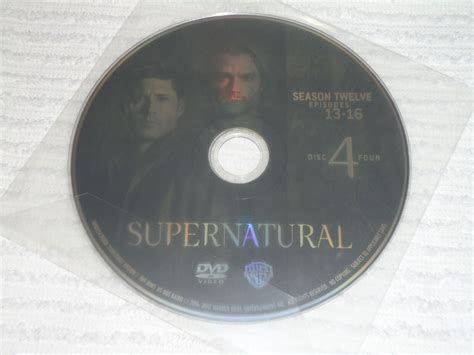 Supernatural TV Series SEASON 12 Disc 4 DVD Replacement Only 12th