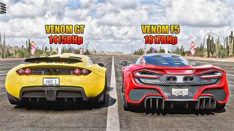 FH5 EPIC DRAG RACE HENNESSEY VENOM F5 Vs VENOM GT TUNE YouTube