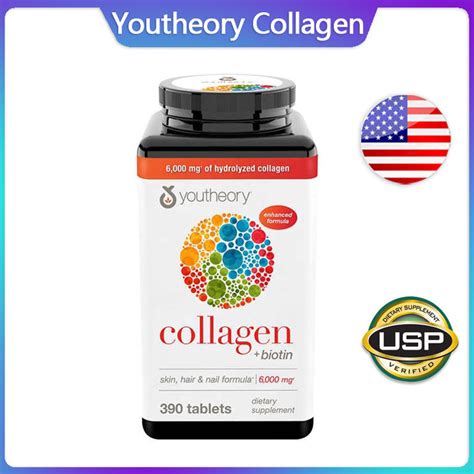 Exp Youtheory Collagen Plus Biotin Tablets Lazada Co Th