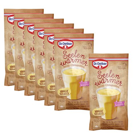 Seelenwärmer Tassen Cremepudding Vanille Geschmack 6er Pack 1 gratis