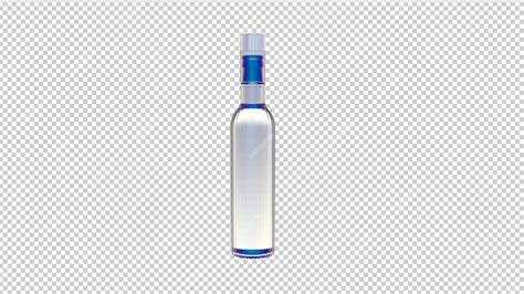 Premium Psd Glass Bottle Isolated 3d Render