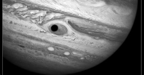 Jupiters Great Red Spot And Ganymedes Shadow Imgur