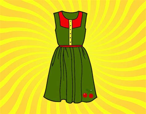 Desenho de Vestido do verão pintado e colorido por Yula o dia 17 de