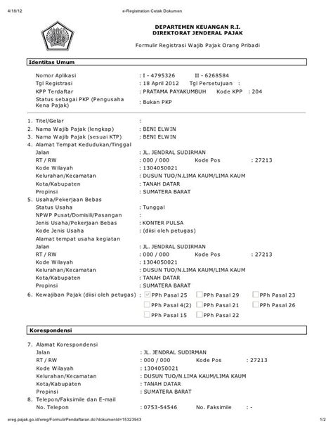 Surat Pernyataan Pencabutan Npwp - Delinewstv