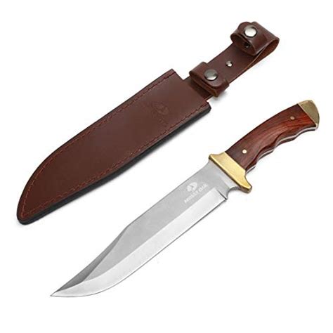 Mossy Oak 14 Inch Bowie Knife Full Tang Fixed Blade Wood Handle With