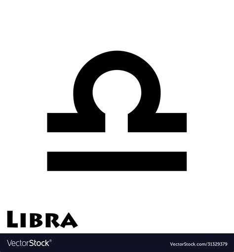 Libra zodiac sign logo Royalty Free Vector Image