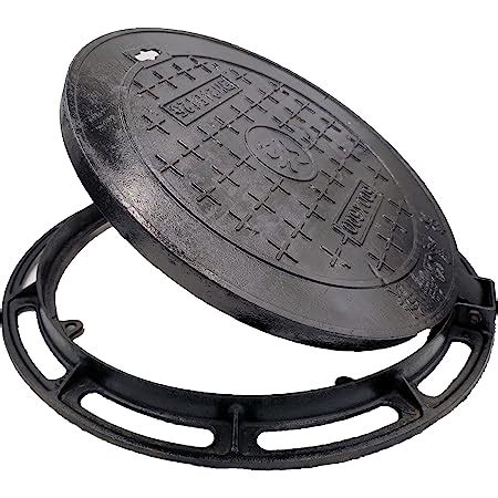 Amazon Mosinsbo Cast Iron Manhole Cover And Frame Black