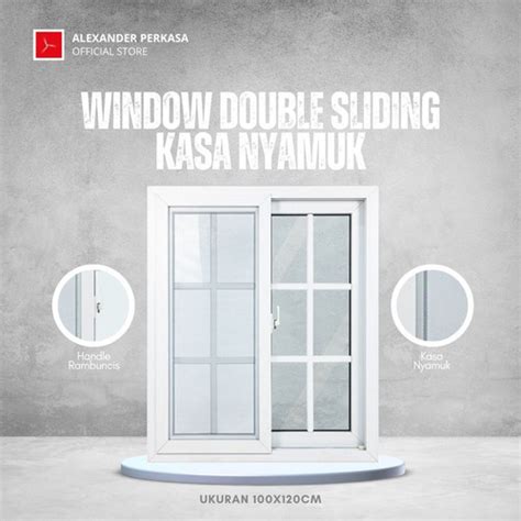 Jual Jendela Double Sliding Kasa Nyamuk Upvc X Cm Full Regal