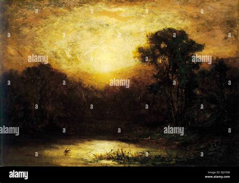 Sunset By Edward Mitchell Bannister C 1875 80 Stock Photo Alamy