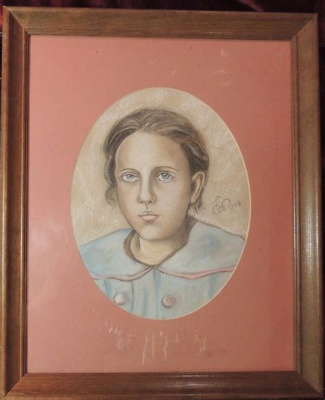 In Style Of Stanislaw Wyspianski Polish Pastel Portrait Of