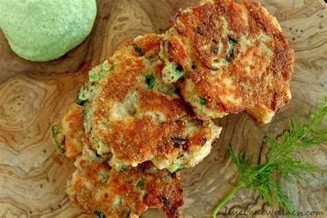 Salmon Cakes With Creamy Dill Sauce By Jesse Lane Wellness