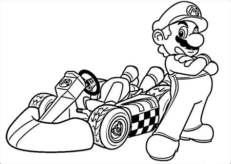 Dibujos Para Colorear E Imprimir De Super Mario Kart