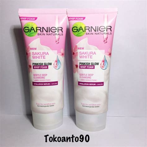 Jual Garnier Whip Foam Sakura White Pinkish Glow 100ml Shopee Indonesia