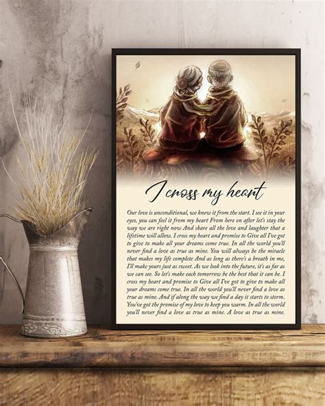 I cross my heart Lyric song Poster Wall Art Print Home Living | Etsy