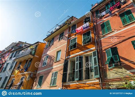 Old Houses In Vernazza Cinqueterre Italy Stock Image CartoonDealer