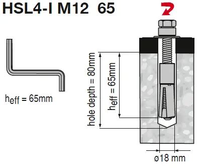 Hilti Hsl I M Heavy Duty Wedge Anchor Instructions