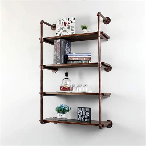 Amazon Mbqq Industrial Retro Pipe Shelf In Tier Wall Mounted