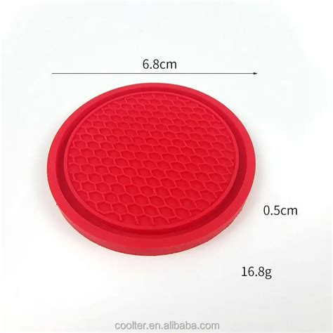 Car Water Cup Pad Holders Non Slip Diamond Rhinestone Rubber Mat For