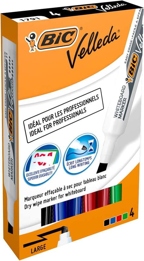 Bic Velleda Feutres Pour Tableau Blanc Effa Ables Sec Pointe