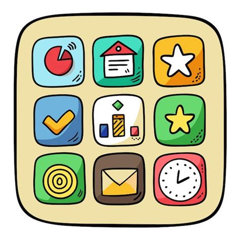 Mobile App Icons Set Vector Premium AI Generated Vector