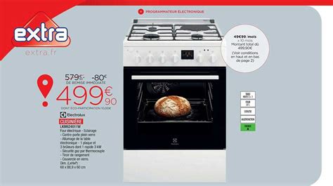 Promo Electrolux Cuisini Re Lkm W Chez Extra Icatalogue Fr