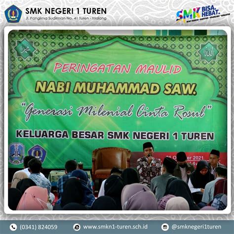 Peringatan Maulid Nabi Muhammad SAW 1443H Keluarga Besar SMK Negeri 1 Turen