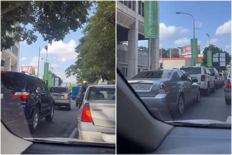 Largas Colas Para Echar Gasolina En Estaciones De Servicio De Caracas