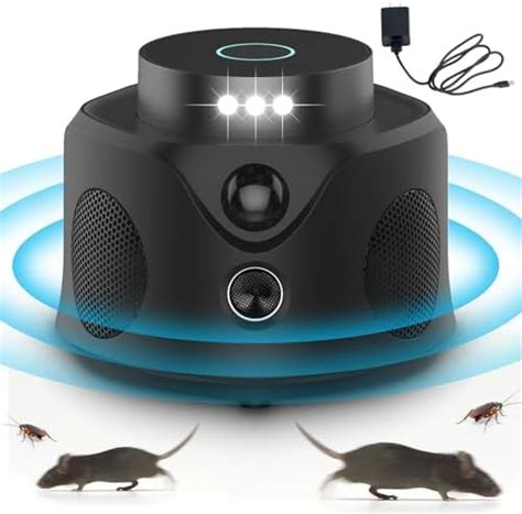 Zimwu Upgraded Rodent Repellent Indoor 360° Ultrasonic Pest Repeller With 9 Strobe