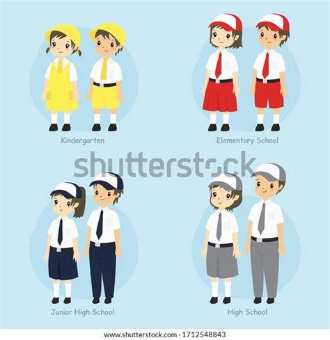 174 School Uniform Drawing Red Boys Girls Images, Stock Photos ...