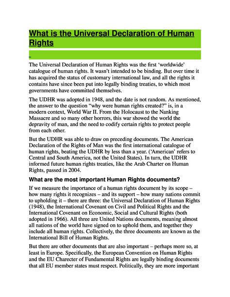 What Is The Universal Declaration Of Human Rights What Is The Universal Declaration Of Human