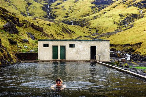 Geothermal Swimming Pool Seljavallalaug In South Iceland Photograph By