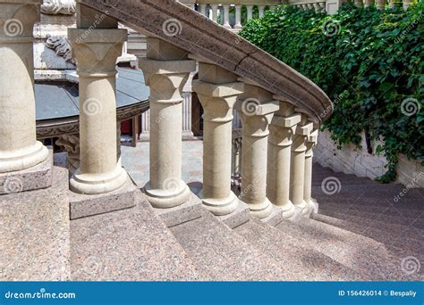 Architectural Retro Staircase Made Of Stone Stock Photo Image Of