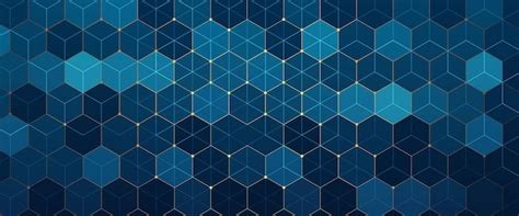 Fondo de patrón de forma hexagonal de cubo abstracto Vector Premium