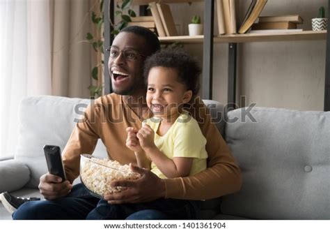 Happy African American Father Toddler Son Foto De Stock 1401361904