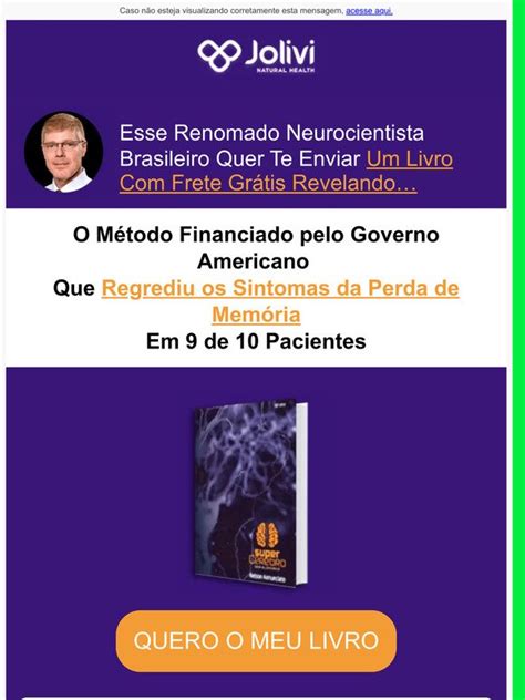 Jolivi Natural Health Neurocientista Lança Livro Revelador Milled