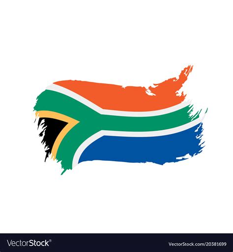 South africa flag Royalty Free Vector Image - VectorStock