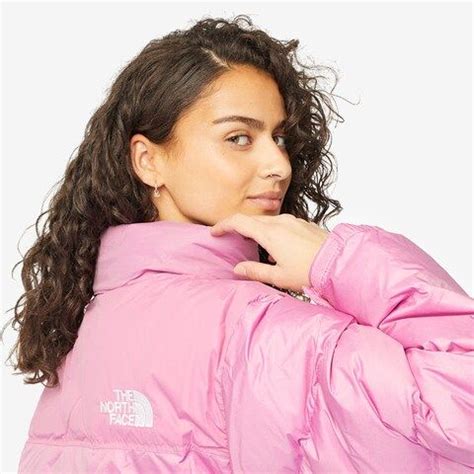 The North Face Womens Retro Nuptse Jacket Pink Tops Womens