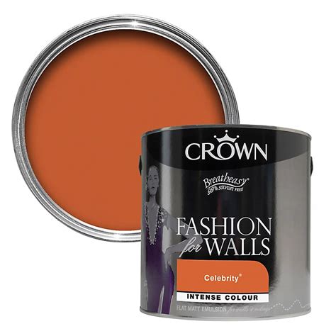 Crown Celebrity Orange Matt Emulsion Paint 2 5 L Diy At Bandq