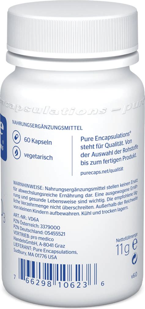 Vitamin D3 400 I E Pure Encapsulations VitalAbo Online Shop