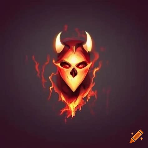 Esports Org Logo Featuring The Word Burn And A Fiery Devil Design On