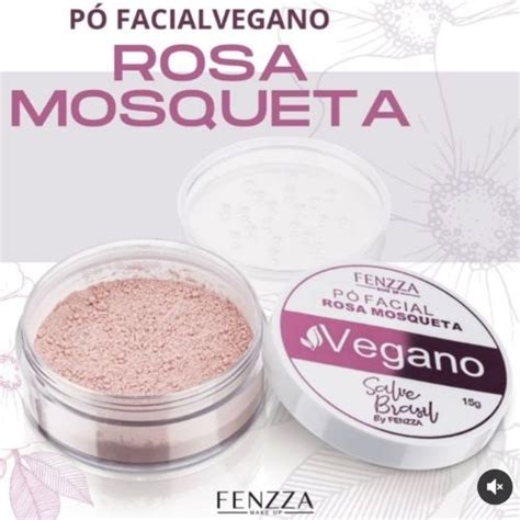 Pó Solto Rosa Mosqueta Vegano Fenzza Shopee Brasil