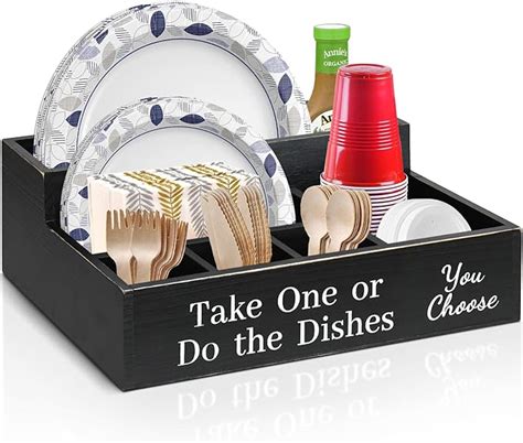 Amazon Cozyyrome Paper Plate Holder For Kitchen Counter Paper