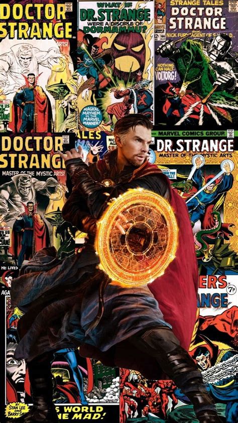 Download Dr Strange Comics Collage Wallpaper