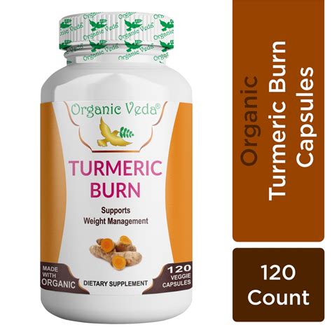 Organic Veda Turmeric Burn 120 Veg Capsules Shopee Singapore