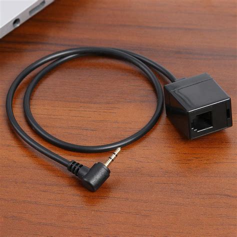 Male 2 5mm TRS Stereo Plug To RJ9 6P4C Socket Cable Headset Telephone