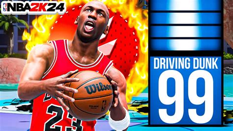 Ridiculous 99 Driving Dunk Demigod Build In NBA 2K24 YouTube