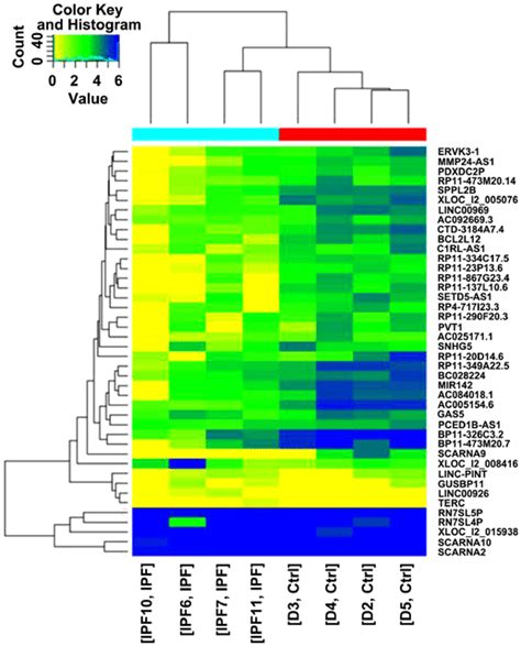 Differentially Expressed Lncrna An Lncrna Expression Signature Of Ipf