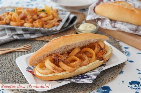 Bocadillo de calamares rebozados el bocata madrileño más popular