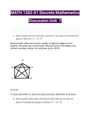 Math Discussion Unit Pdf Math Discrete Mathematics