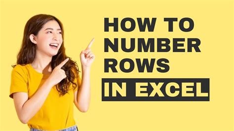 How To Number Rows In Excel Youtube